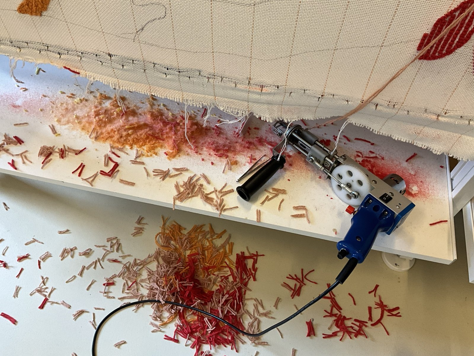 Werkproces in het atelier